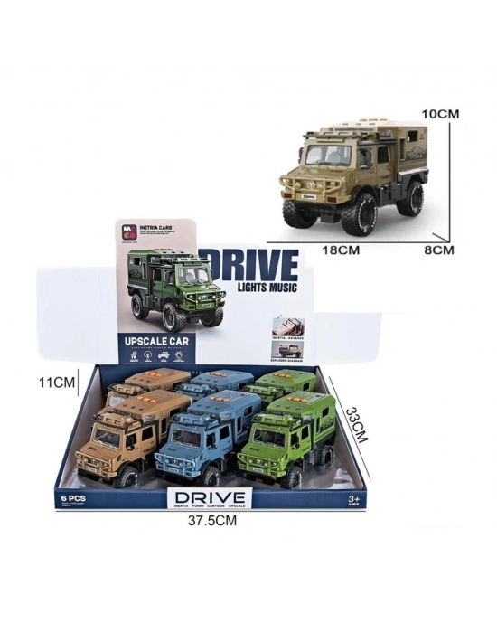 MG-D700-02 Sürtmeli Işıklı Müzikli Lüks Off-Road Karavan -Vardem Oyuncak