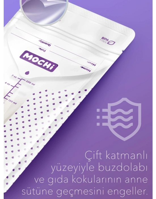 Mochi Anne Sütü Saklama Poşeti 120 Adet