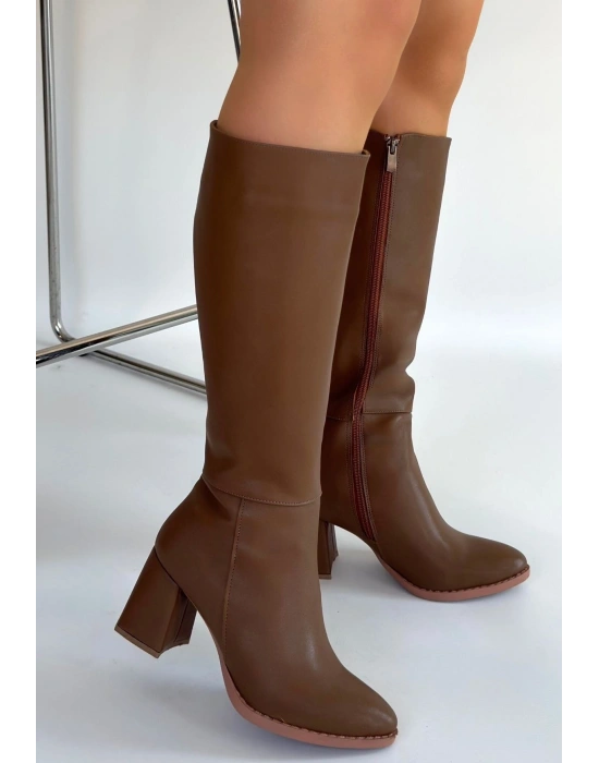 Morena Vizon Cilt BejTopuklu Çizme