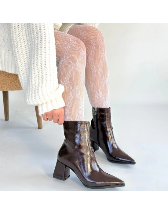 Mosy Bordo Rugan Topuklu Bot