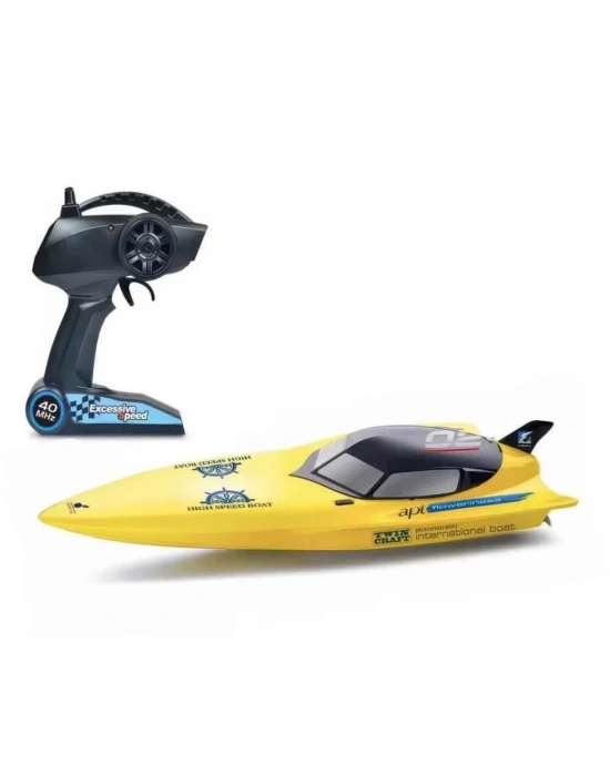Motorlu USB Şarjlı Uzaktan Kumandalı Yarış Teknesi 74 cm