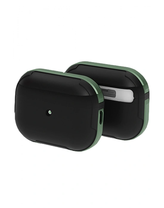 Movenchy Airpods Pro 2 (2.nesil) MO-A8 Armor Kılıf - Koyu Yeşil