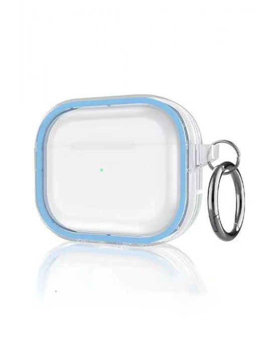 Movenchy Airpods Pro 2 (2.nesil) Shiny Şeffaf Kılıf - Sierra Blue