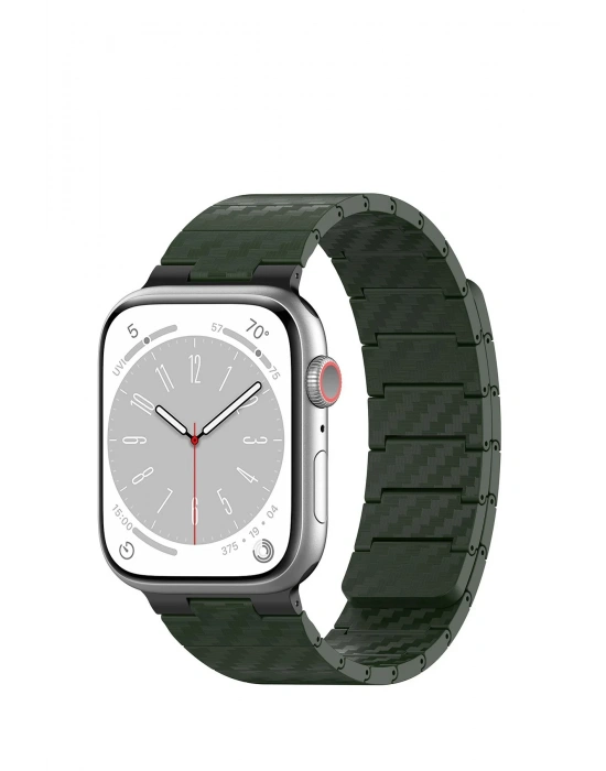 Movenchy Watch 45mm Carbon Steel Kordon - Koyu Yeşil