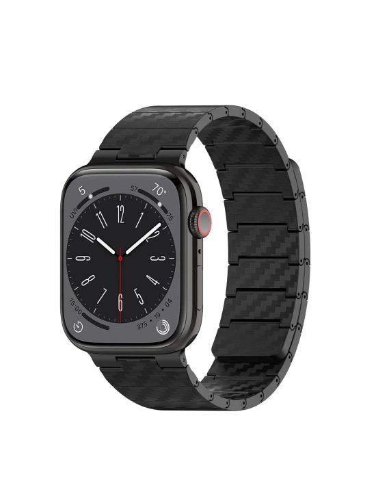 Movenchy Watch 45mm Carbon Steel Kordon - Siyah