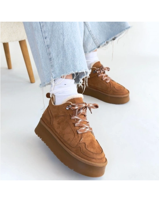 Muden Taba Süet Bağcıklı Bot