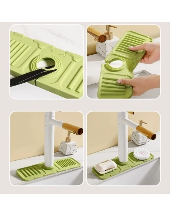 Mutfak Banyo Lavabo Kenarı Silikon Mat Gri