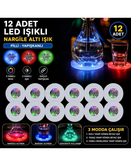 Nargile Altı Işık 12’li Set