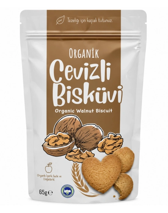 Natural Organik Cevizli Bisküvi 80gr