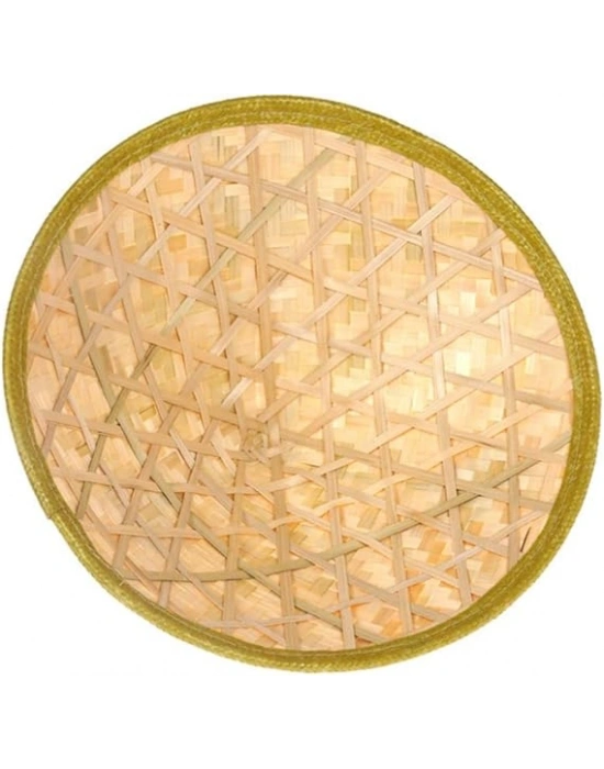 Naturel Renk Cambodia Kamboçyalı Vietnam Şapkası PVC Hasır