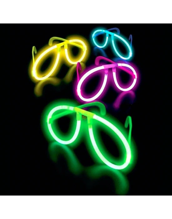 Neon Glow Fosfor Gözlük – Festival & Parti (12'li Set)
