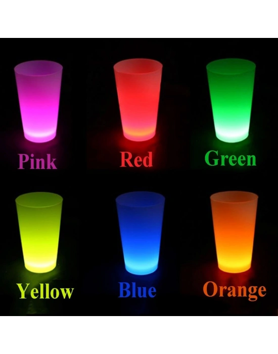 Neon Parti Glow Bardak 1.5 oz Karışık Renk 1 Adet Tekli