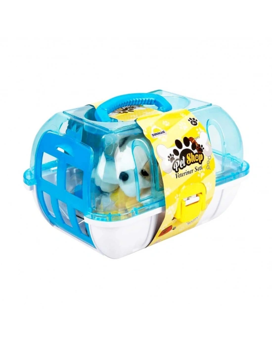 NessiWorldman Çantalı Peluş Köpek Veteriner Seti