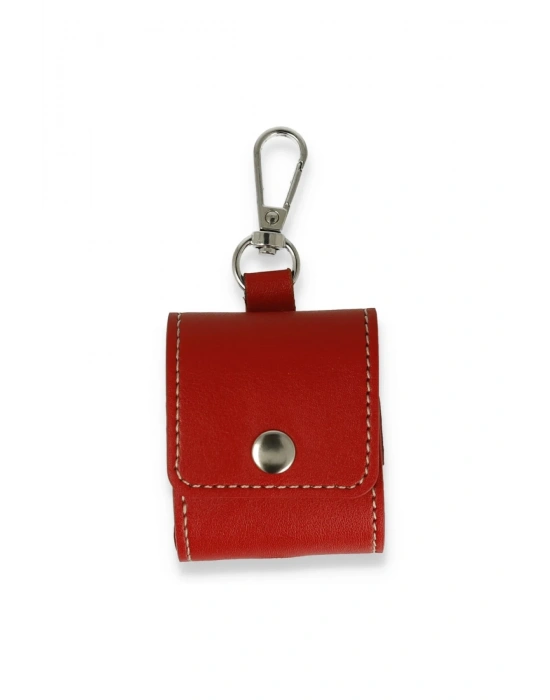 Newface Airpods 2 (2.nesil) Askılı Kılıf - Kırmızı