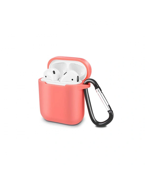 Newface Airpods 2 (2.nesil) Sert Silikon Kılıf - Fuşya