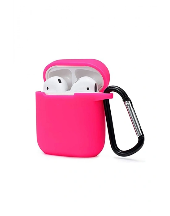Newface Airpods 2 (2.nesil) Sert Silikon Kılıf - Pembe