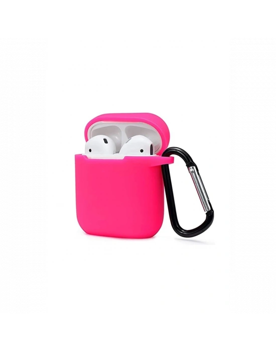 Newface Airpods 2 (2.nesil) Sert Silikon Kılıf - Pembe