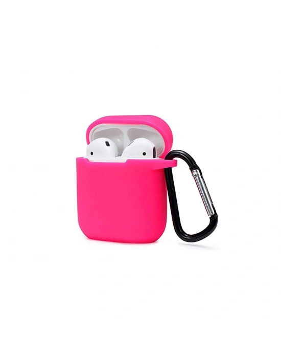 Newface Airpods 2 (2.nesil) Sert Silikon Kılıf - Pembe