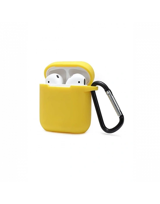 Newface Airpods 2 (2.nesil) Sert Silikon Kılıf - Sarı