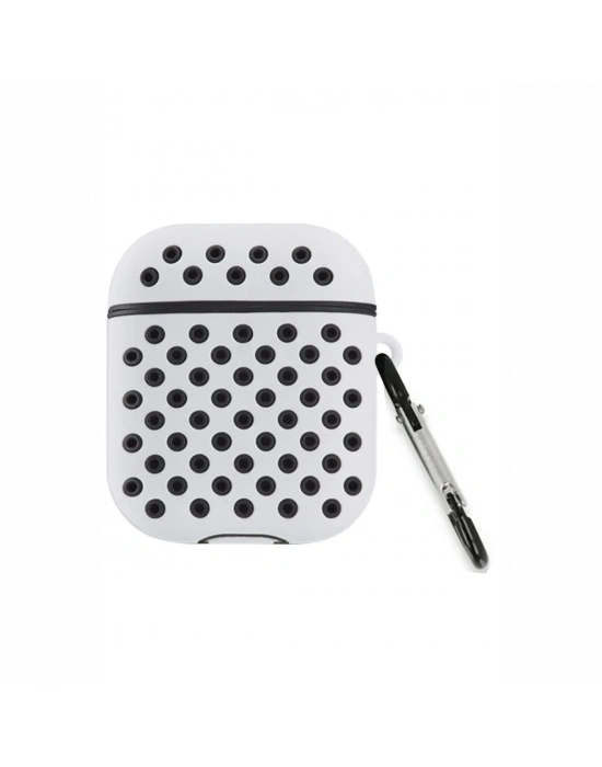 Newface Airpods 2 (2.nesil) Spor Delikli Kılıf - Gri-Siyah