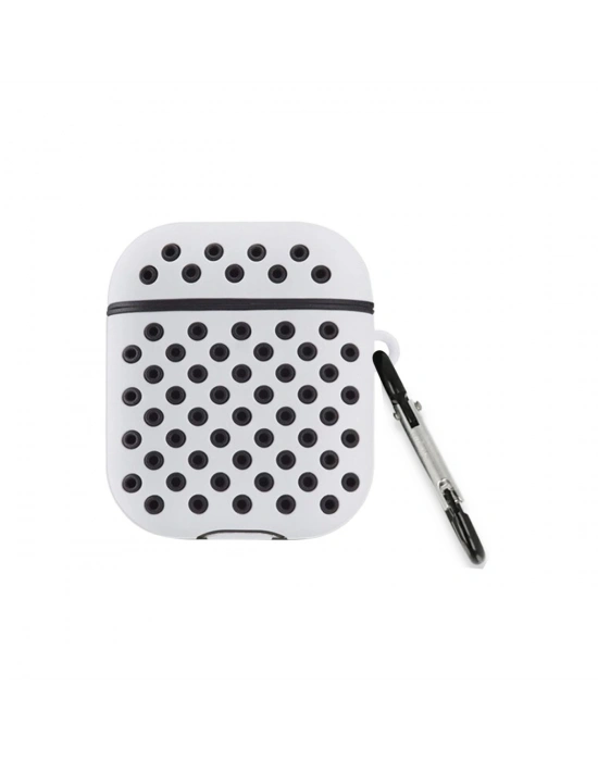 Newface Airpods 2 (2.nesil) Spor Delikli Kılıf - Gri-Siyah