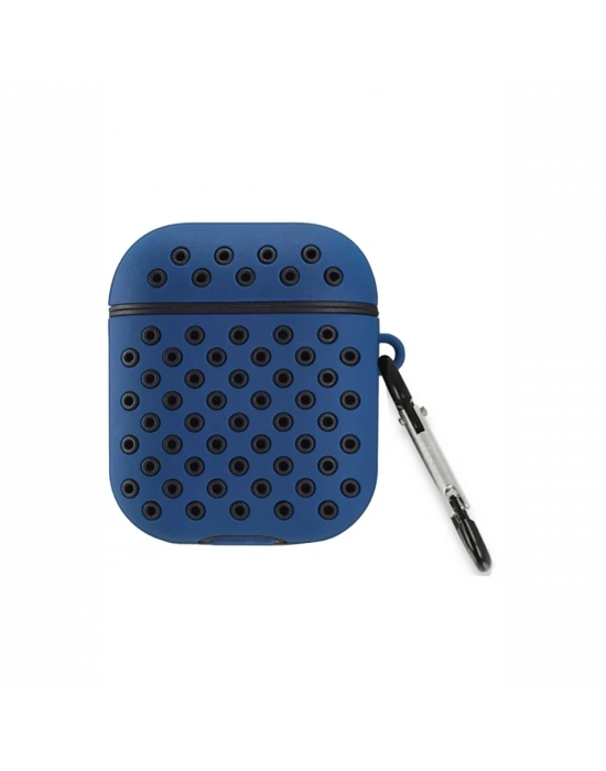 Newface Airpods 2 (2.nesil) Spor Delikli Kılıf - Lacivert-Siyah