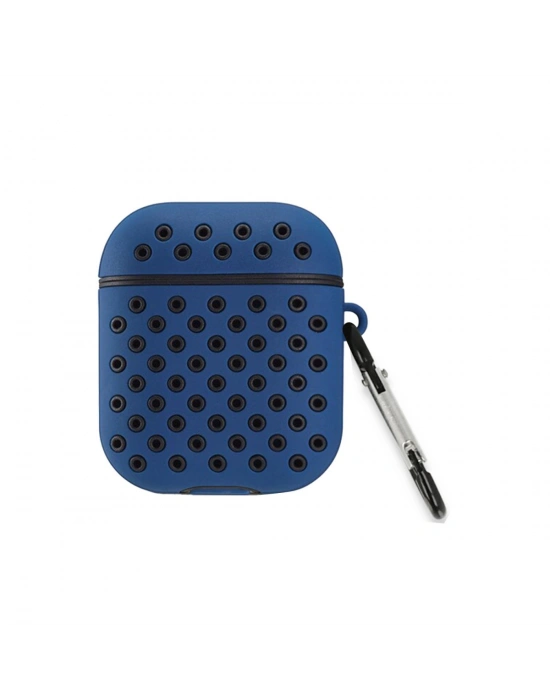 Newface Airpods 2 (2.nesil) Spor Delikli Kılıf - Lacivert-Siyah