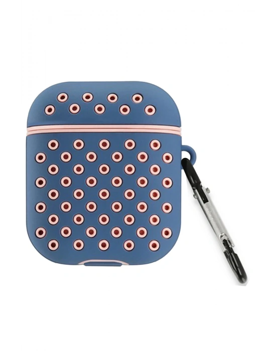 Newface Airpods 2 (2.nesil) Spor Delikli Kılıf - Mavi-Pembe