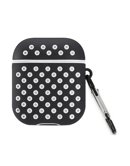 Newface Airpods 2 (2.nesil) Spor Delikli Kılıf - Siyah-Beyaz