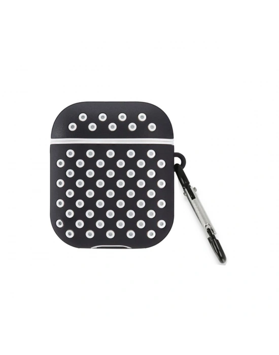 Newface Airpods 2 (2.nesil) Spor Delikli Kılıf - Siyah-Beyaz