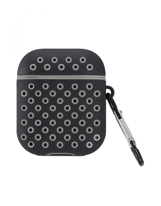 Newface Airpods 2 (2.nesil) Spor Delikli Kılıf - Siyah-Gri