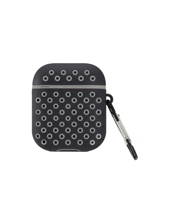 Newface Airpods 2 (2.nesil) Spor Delikli Kılıf - Siyah-Gri