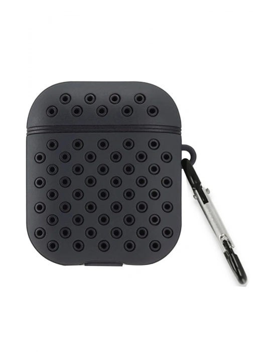 Newface Airpods 2 (2.nesil) Spor Delikli Kılıf - Siyah-Siyah