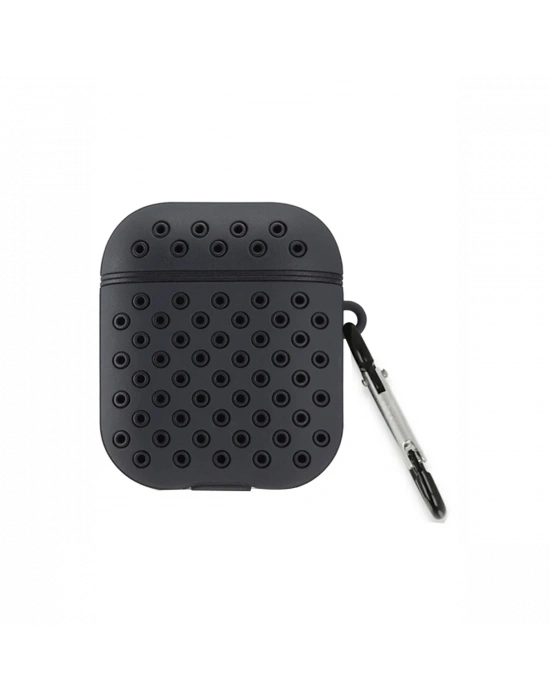 Newface Airpods 2 (2.nesil) Spor Delikli Kılıf - Siyah-Siyah