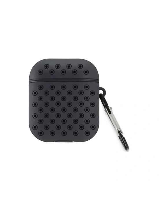 Newface Airpods 2 (2.nesil) Spor Delikli Kılıf - Siyah-Siyah