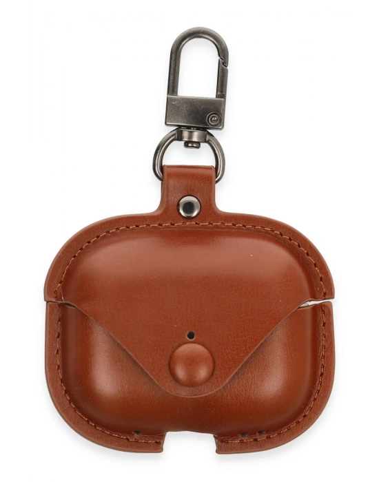 Newface Airpods 3 (3.nesil) Çanta Deri Kılıf - Taba