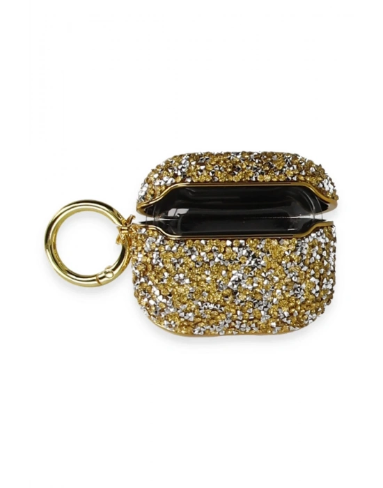 Newface Airpods 3 (3.nesil) Mira Taşlı Kılıf - Gold