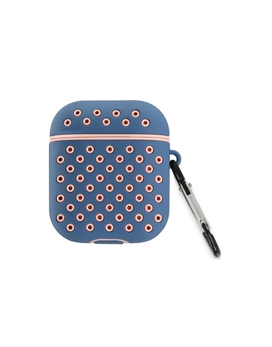 Newface Airpods 3 (3.nesil) Spor Delikli Kılıf - Mavi-Pembe