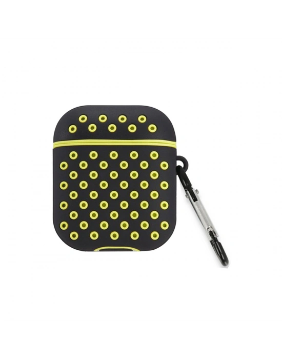 Newface Airpods 3 (3.nesil) Spor Delikli Kılıf - Siyah-Sarı