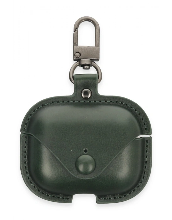 Newface Airpods Pro 2 (2.nesil) Çanta Deri Kılıf - Haki Yeşil