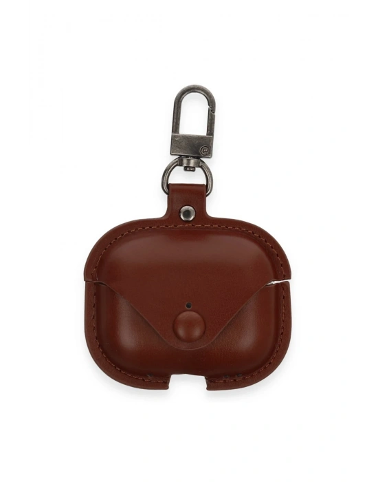 Newface Airpods Pro 2 (2.nesil) Çanta Deri Kılıf - Kahverengi