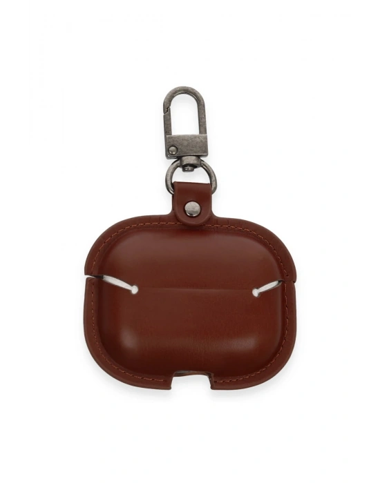 Newface Airpods Pro 2 (2.nesil) Çanta Deri Kılıf - Kahverengi
