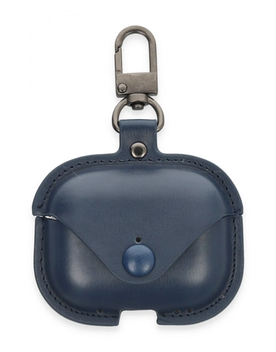 Newface Airpods Pro 2 (2.nesil) Çanta Deri Kılıf - Lacivert