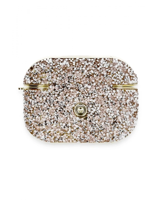 Newface Airpods Pro 2 (2.nesil) Luz Taşlı Kılıf - Pembe