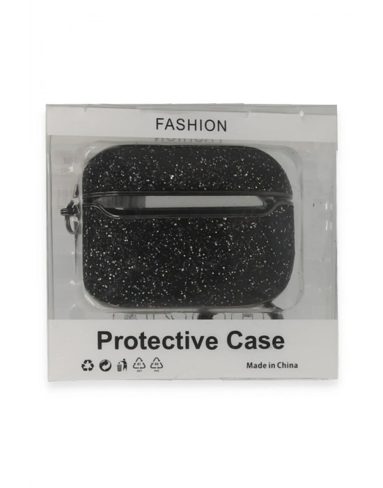 Newface Airpods Pro 2 (2.nesil) Spell Simli Kılıf - Siyah