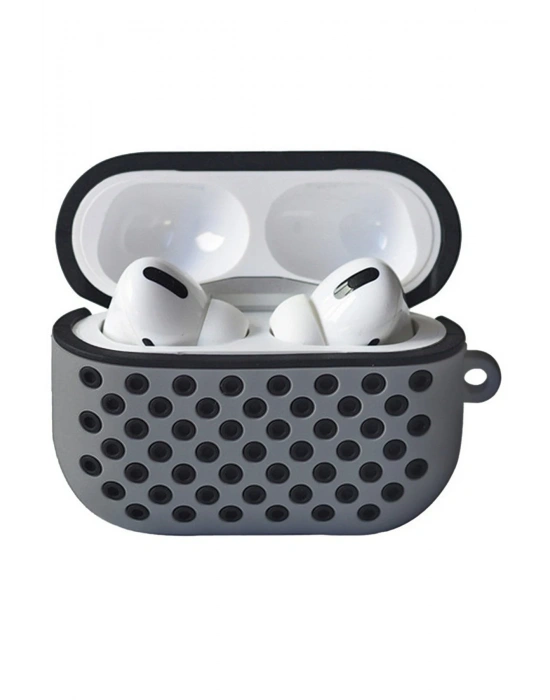 Newface Airpods Pro 2 (2.nesil) Spor Delikli Kılıf - Gri-Siyah
