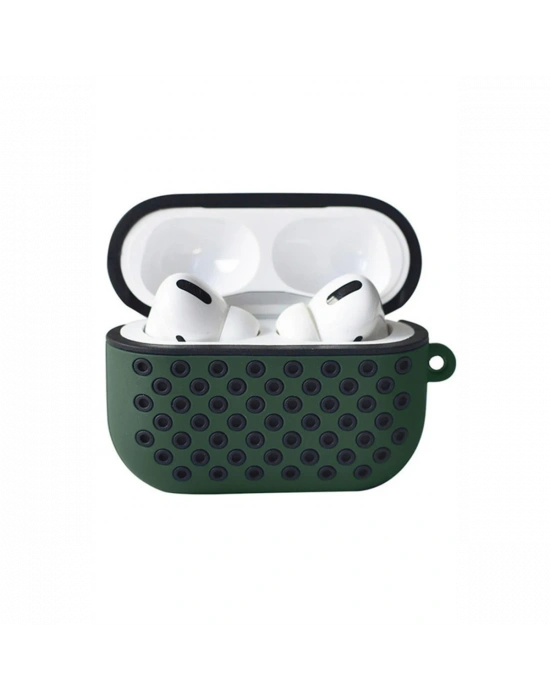 Newface Airpods Pro 2 (2.nesil) Spor Delikli Kılıf - Haki Yeşil-Siyah