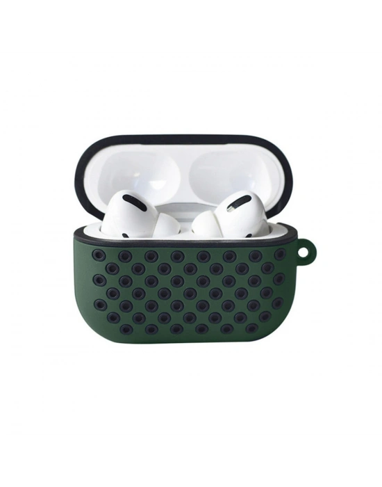 Newface Airpods Pro 2 (2.nesil) Spor Delikli Kılıf - Haki Yeşil-Siyah