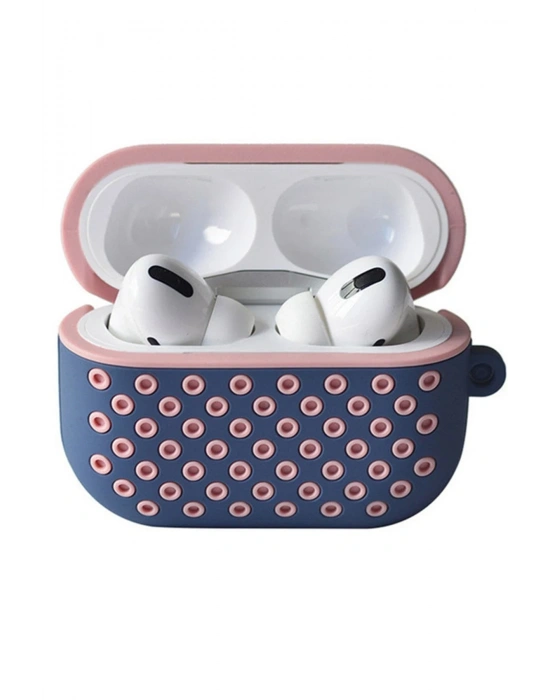 Newface Airpods Pro 2 (2.nesil) Spor Delikli Kılıf - Mavi-Pembe