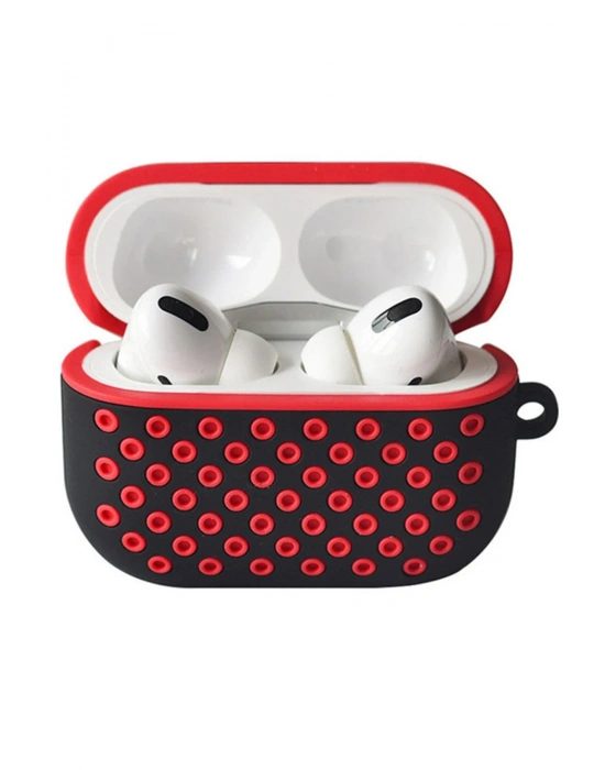 Newface Airpods Pro 2 (2.nesil) Spor Delikli Kılıf - Siyah-Kırmızı